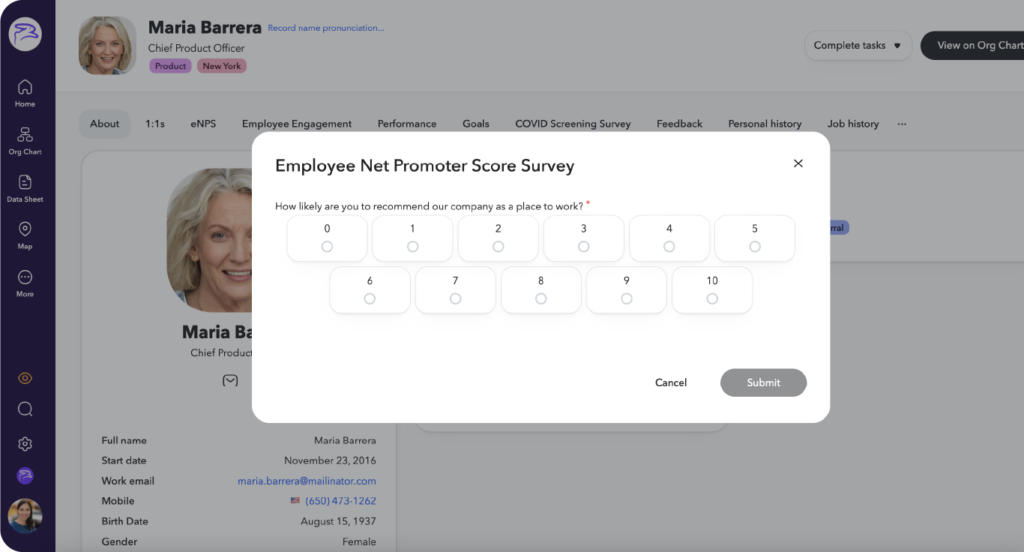 employee net promoter score survey