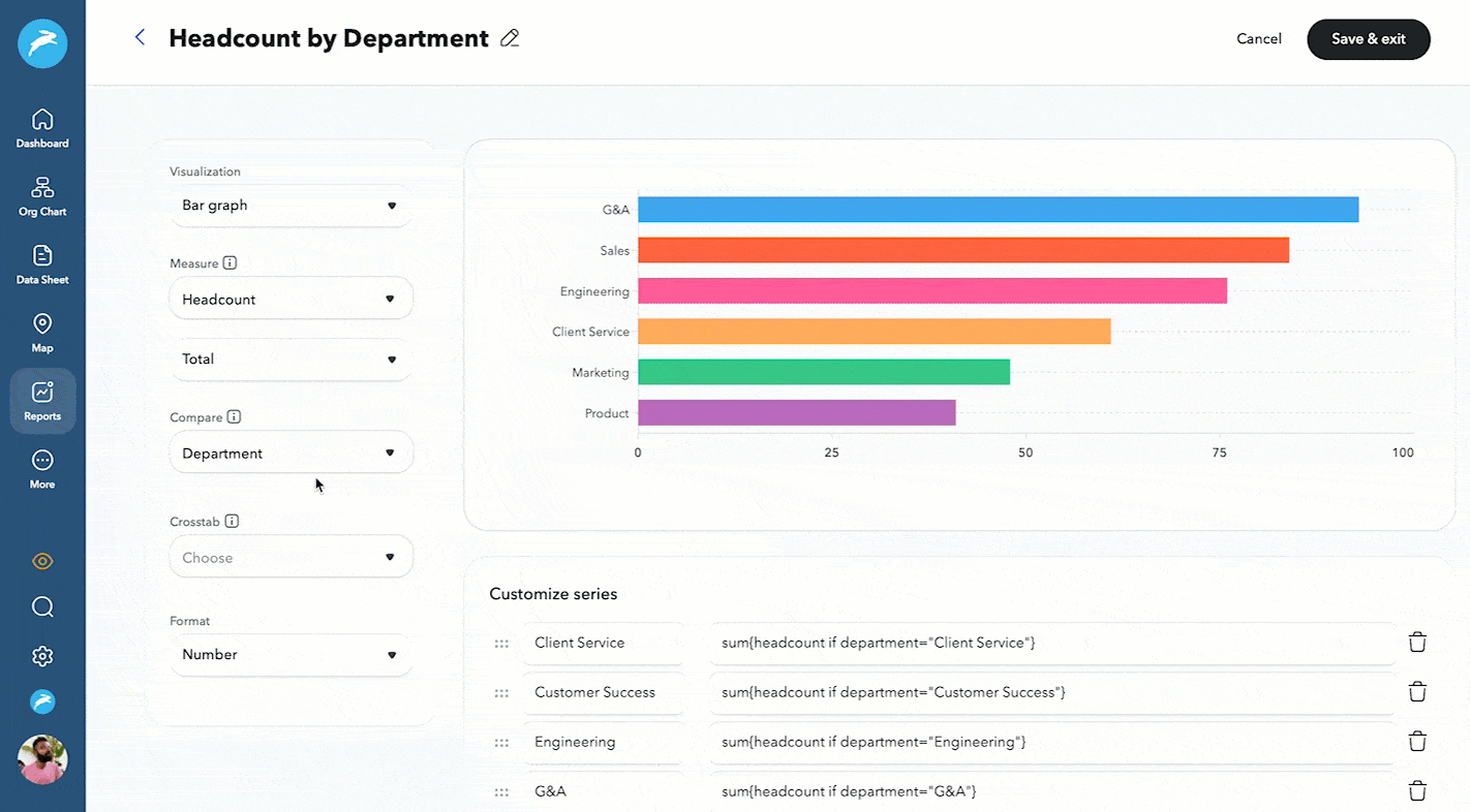 Build charts to visualize HR data in ChartHop